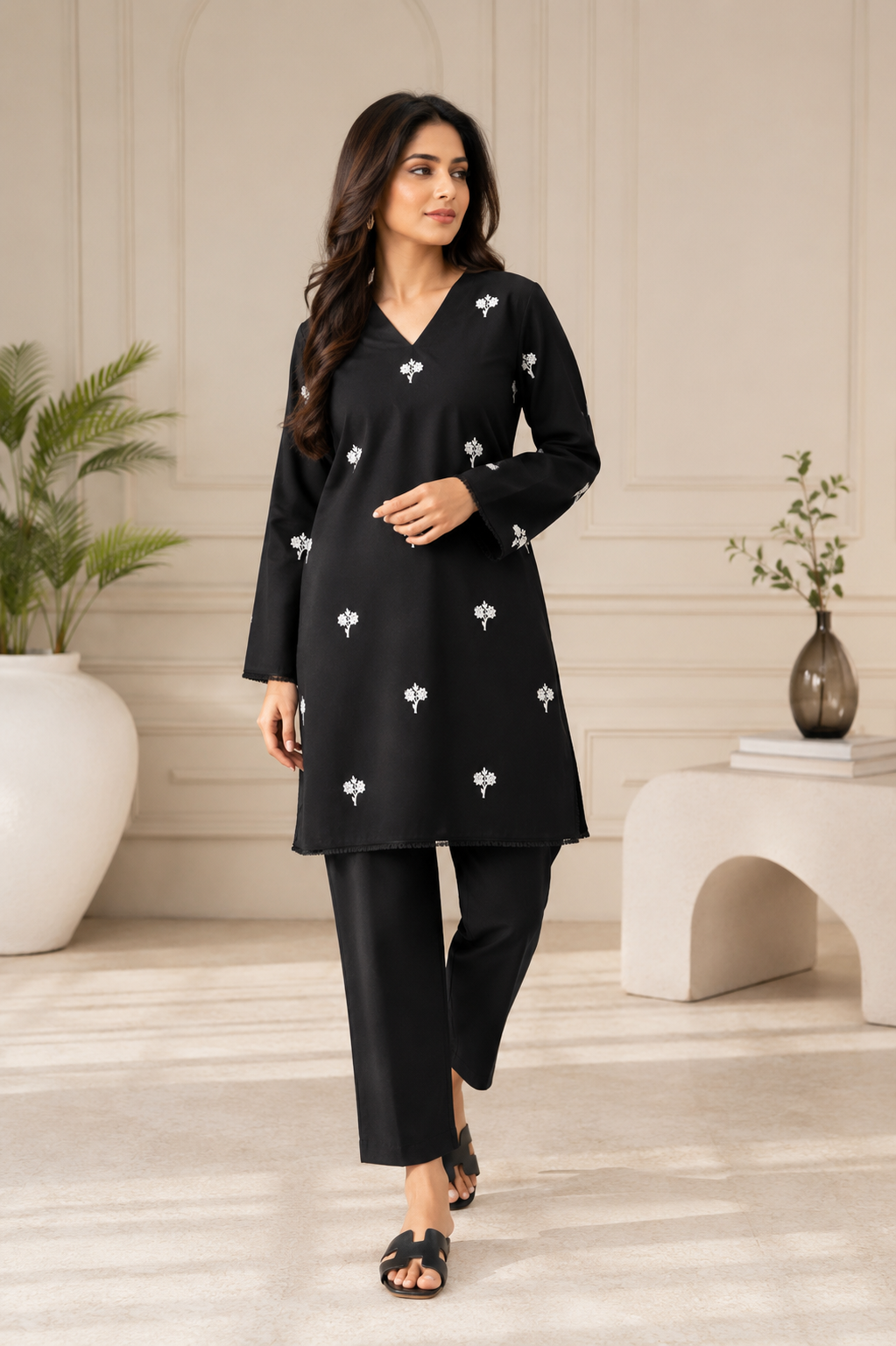 Unstitched Embroidered 2 Piece