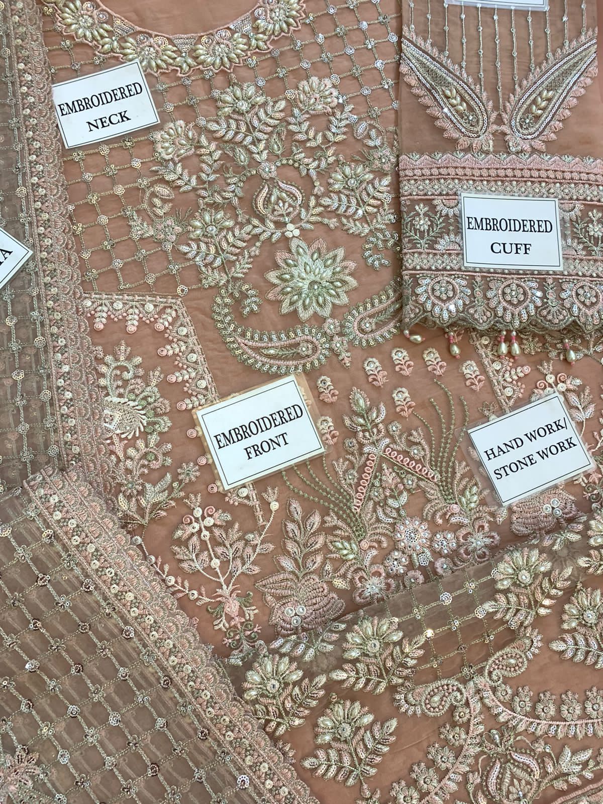 DASTOOR | Luxury Hand-Embroidered Net Maxi
