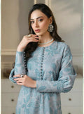 Aqua Élan | 3 Piece Embroidered Lawn Suit