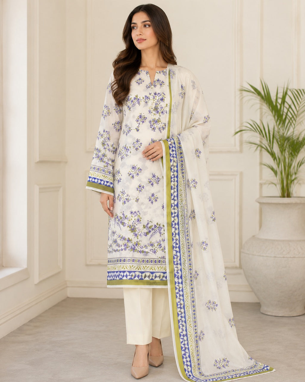 Blue Petal Grace 3 Piece Lawn Suit
