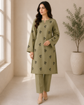 Olive Noir – 2 Piece Embroidered Suit