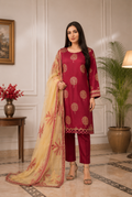 Ruby Heritage Embroidered Lawn 3-Piece Suit