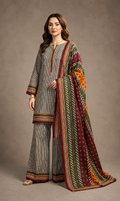 Olive Grace Printed Lawn 3 Piece Suit
