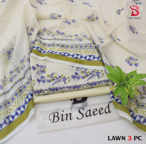 Blue Petal Grace 3 Piece Lawn Suit
