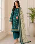 Emerald Flora – 3 Piece Lawn Suit