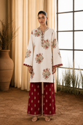 Ivory Bloom Embroidered 2-Piece Suit